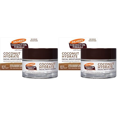 Palmer's Coconut Oil Formula Coconut Water Face Moisturizer, 1.7 Ounce Jar, (Pack of 2)