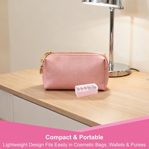5-Hole Makeup Pencil Sharpener for Eyeliner, Lip & Eyebrow Pencils (Pink)