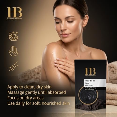 Dead Sea Mud Mask 600g - Mineral Rich Facial & Body Cleanser