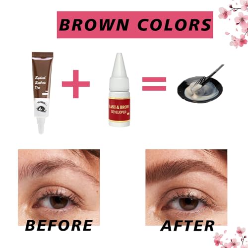 2-in-1 Eyelash & Eyebrow Dye Kit with Complete Accessories