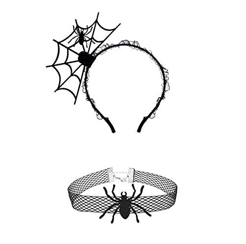 LERTREE 3PCS Halloween Spider Web Headbands Cosplay Party Hairband Dress Up Hair Accessories (3PCS Spider Web Headband)