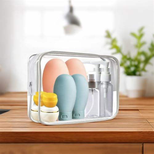 21 Pcs Refillable Travel Toiletry Bottles & Bag Set