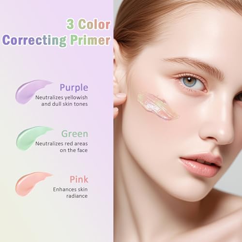 2PCS SPF 50 Color Correcting Face Primer with Sunscreen