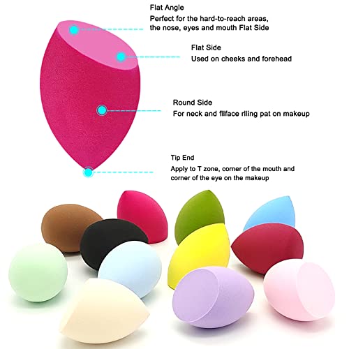 12-Piece Makeup Sponge Set, Latex-Free Blender Applicators
