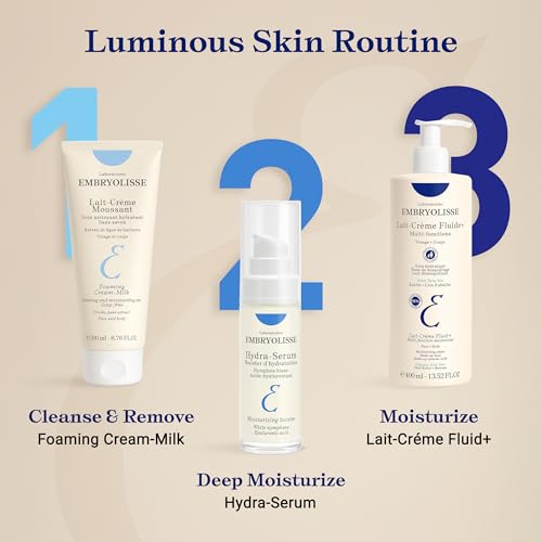 Embryolisse Lait-Cr?me Fluid+ Face & Body Cream, Multi-Use Lightweight Moisturizer with Shea Butter & Aloe Vera. Fast Absorbing, For All Skin Types