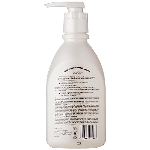 JASON Natural Body Wash & Shower Gel, Calming Lavender & Purifying Tea Tree, 30 Oz, 2-Pack