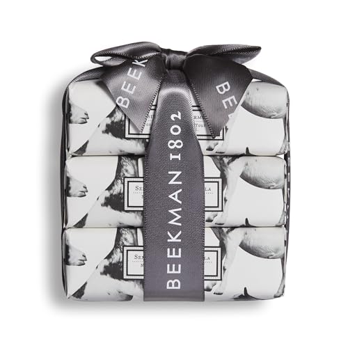 Beekman 1802 Goat Milk Body Soap Bar, Vanilla Absolute, 3-Piece Set, 3.5 oz - Nourishes, Moisturizes & Hydrates - Good for Sensitive Skin