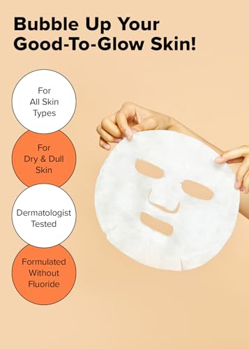 I DEW CARE Sheet Mask Pack - Glow Up Bubbles | Bubble Facial Mask, with Vitamin and Niacinamide, Daily Skin Care, Brightening, Illuminating, Detox, Moisturizing, Hydrating Face Mask (5 EA)