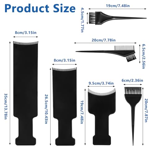 Lusofie 6-Piece Balayage Board & Brush Kit for Hair Coloring