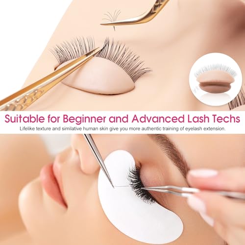Eyelash Practice Eyelids, 3 Pairs 2-Layer Silicone Mannequin