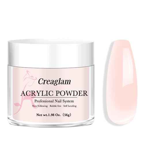 Acrylic Powder for Nail 56g: 2oz Petal Pink Acrylic Powder Large Capacity Professional for 3D Art Carving French Extension - DIY Nail Carving Long-Lasting No Needed Lamp