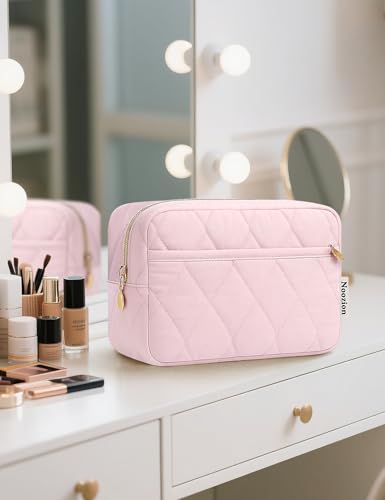 Noozion Makeup Travel Bag - Padded Cosmetic Organizer with Compartments