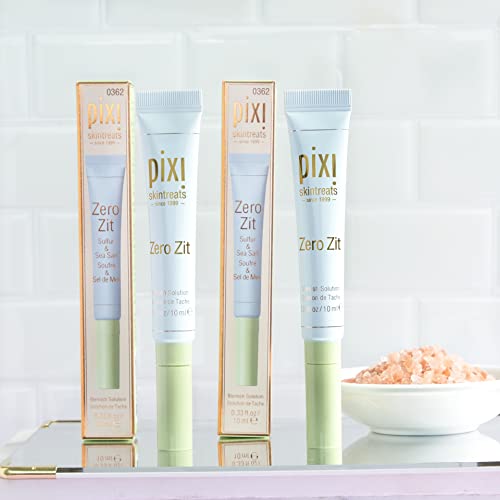 Pixi Beauty Zero Zit 10ml | Targeted Blemish Treatment | Minimize Future Breakouts with Natural Salicylic Acid | 0.33 Fl Oz