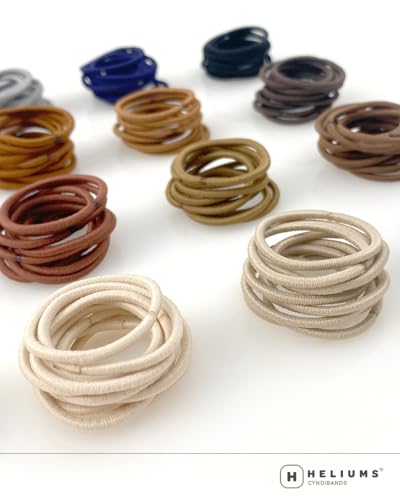 Heliums Small Red Hair Ties - No Damage Reusable Ponytail Holders for Thin Hair & Kids, 48 Pack