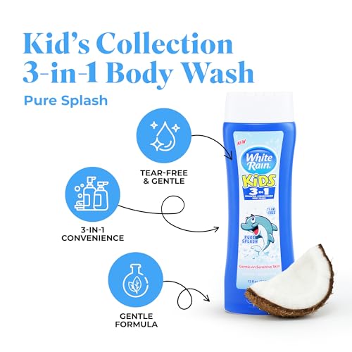 White Rain 3-in-1 Kids Shampoo, Conditioner & Body Wash - Tear-Free