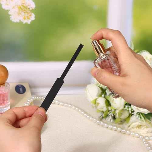 1000 Pcs Black Perfume Test Strips Disposable Fragrance Strips Perfume Paper Test Strips Premium Fragrance Blotter Strips Essential Oils Test Card for Scents Aromatherapy Testing