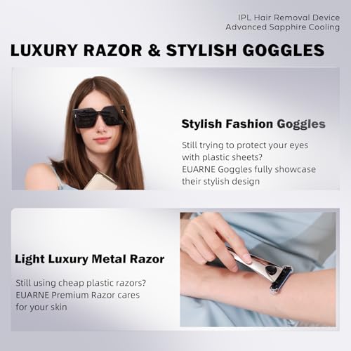 IPL Laser Hair Removal Device for Women - Painless, Fast Results in 2 Weeks