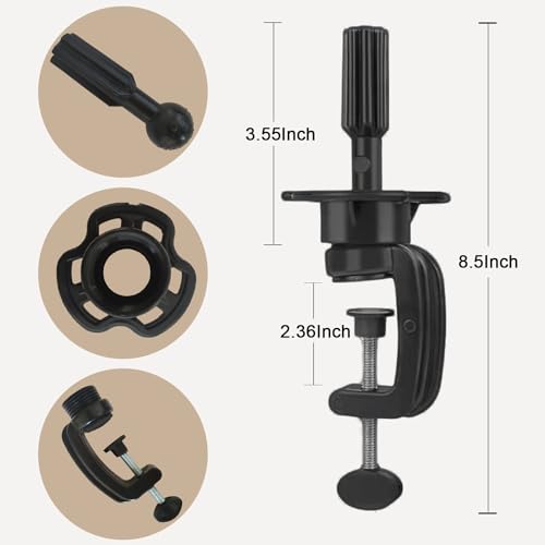 Wig Stand Mannequin Head Holder - Table Clamp Black