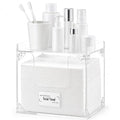 Disposable Face Towel Holder Box - Clear Acrylic with Lid, Vanity Organizer