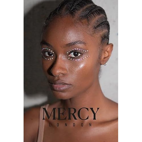 MERCY LONDON Crystal Eyeliner Jewels Costume Accessories Face Gems Jewels All In One Halloween Headpiece Stick On