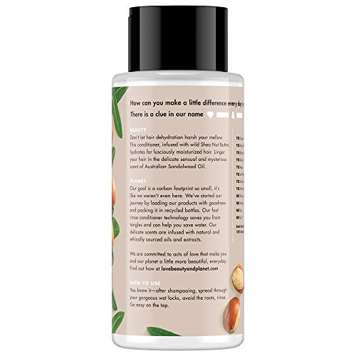 Love Beauty and Planet Purposeful Hydration Shea Butter & Sandalwood Cleansing Conditioner, 13.5 oz