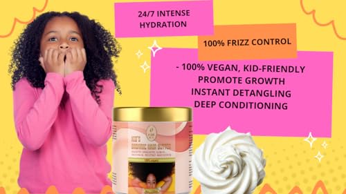 Organic Kid's Hair Butter - Detangler & Leave-In Conditioner, 8 oz
