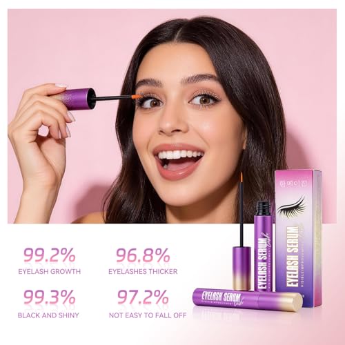 Eyelash Growth Serum with Advanced Formula to Boost Longer Fuller and Thicker Lashes and Eyebrows - Gentle & Vegan for Sensitive Eyes, Cruelty-Free