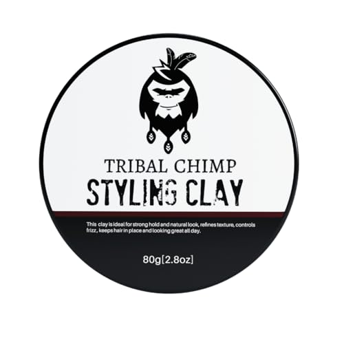 Tribal Chimp Hair Styling Clay - Strong Hold Matte, 80g
