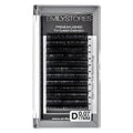 Eyelash Extensions 0.07mm Thickness D Curl Length 17mm Single Size Rapid Volume Eyelash For Lash Extensions, Easy Fan Blooming Flower Lashes, Self Fanning Lashes, (0.07,D,17mm)
