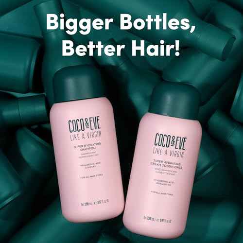 Coco & Eve Like a Virgin Shampoo & Conditioner Bundle Set - Natural, Sulfate free Hair Care with Argan Oil, Coconut and Avocado Oil | For Dry Damaged, Color Treated Hair | Anti Frizz (8.4 fl oz each)