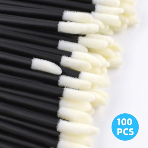 Disposable Lip Brush Set 100 Pcs Cosmetic Applicators for Lipstick & Lip Gloss