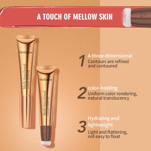 QIC Liquid Blush for Natural Matte Finish Multi-Use Blush Stick for Eyes Lips & Cheeks Nourishing & Long-Lasting (04 Coral)