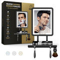 Electric Heated Shower Mirror with LED Light - Fogless Shaving