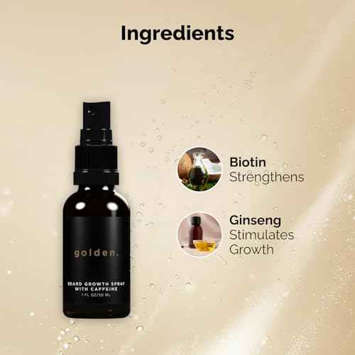 Golden Grooming Beard Growth Spray ? Natural Biotin & Vitamin E Formula to Boost Beard Growth, Thickness & Strength (Single)
