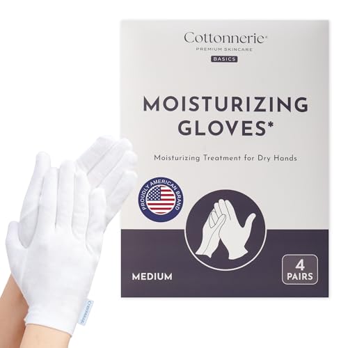 Cottonnerie Cotton Gloves for Dry Hands – 4 Pairs