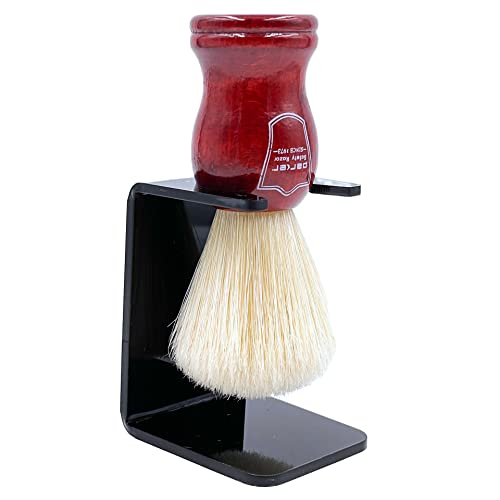 Parker Safety Razor Deluxe 100% Boar Bristle Shaving Brush with Rosewood Handle & Brush Stand ? Handmade Exfoliating Brush for Traditional Wet Shaving