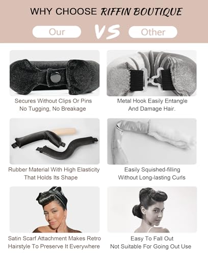 Heatless Curling Rods Overnight Set with Satin Wrap