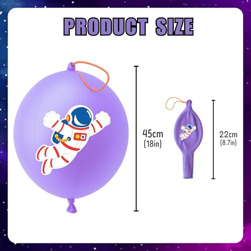 72-Piece Space Party Favors Set | Temporary Tattoos & Punch Balloons