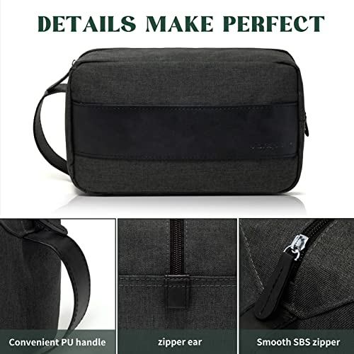 Vorspack Toiletry Bag for Men - Water Resistant Travel Bag for Toiletries, Bathroom Essentials, Travel Accessories, Gifts - Grey (Pack of 2)