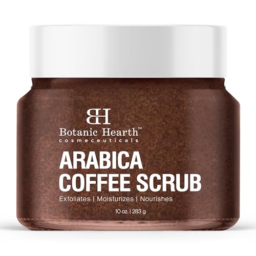 Botanic Hearth Arabica Coffee Body Scrub Exfoliating Body Scrub act as Body Exfoliator & helps with Moisturizing Skin, Acne, Cellulite, Dead Skin Scars, Wrinkles 10 oz