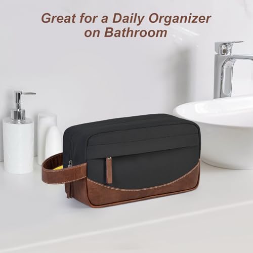 Travel Toiletry Bag for Men | Hanging Dopp Kit | Water Resistant