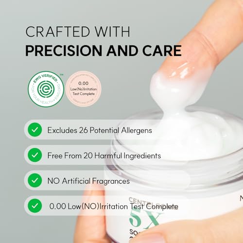 Centelsome 5X Soothing Cream 1.69 fl oz/50ml | Face Moisturizer for Skin Regeneration, Hydration, Blemish Spot Treatment, Korean Skincare, Centella Asiatica, Niacinamide, Exosomes, Panthenol