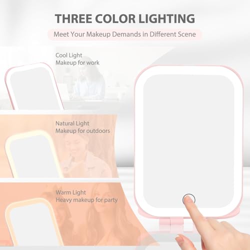Koolstuffs Travel Makeup Mirror with Light | USB Rechargeable