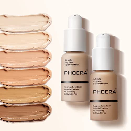 PHOERA 30ml Full Coverage Foundation - Matte Oil Control