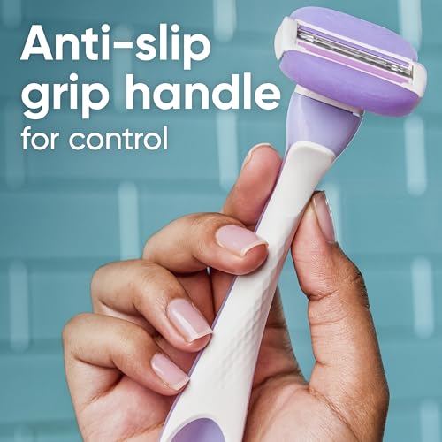Gillette Venus ComfortGlide Touch of Vitamin E, Disposable Razor for Women, 3 Blades, Water-Activated Moisture Bars, 2ct