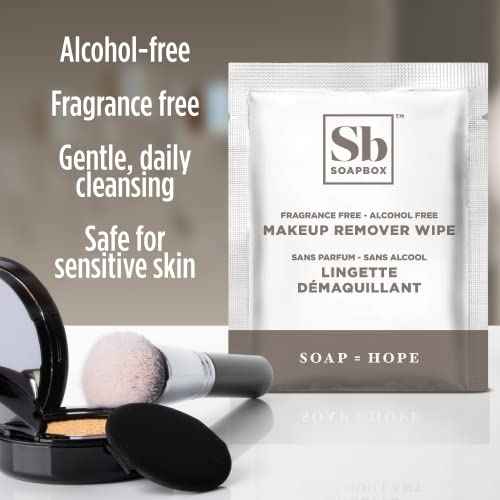 Soapbox Fragrance-Free Makeup Remover Wipes - Gentle Facial Cleansing Wipes for Dirt and Oil, Alcohol Free Makeup Remover Pads 50 Count