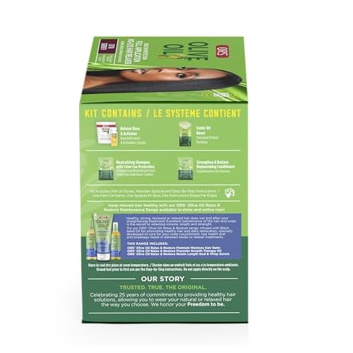 ORS Olive Oil Built-In Protection Full Application No-Lye Hair Relaxer Extra Strength (Pack of 4)
