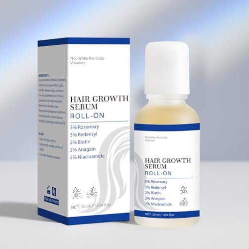 Hair Growth Serum Roll-On | Rosemary, Biotin & Redensyl