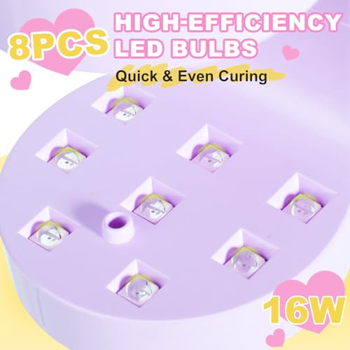 MEKK Mini UV Nail Lamp - Peach-Shaped LED Light with Auto-Sensor