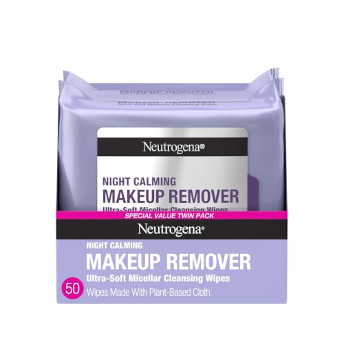 Neutrogena Night Calming Makeup Remover Wipes, 100 ct Twin Pack